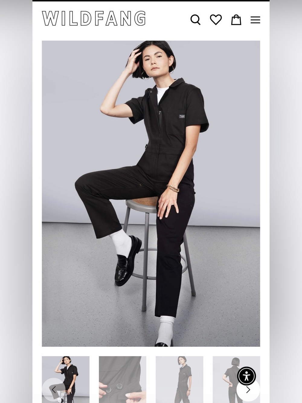 WILDFANG THE ESSENTIAL HIGH WAISTED COVERALL
